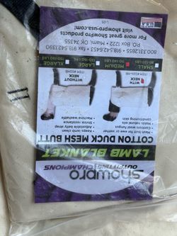 ShowPro Cotton Duck Mesh Butt Lamb Blanket
