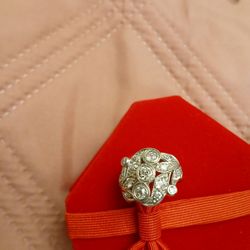 DIAMOND COCKTAIL RING 60 YRS OLD REAL DIAMONDS OVER A CARET 14K GOLD