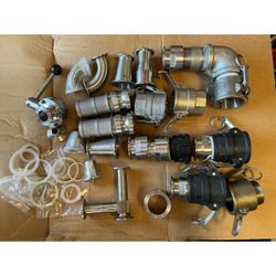 Misc assortment of Camlock Fitting and Sanitary Clamps