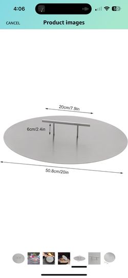 KONGKUNI 20 Inch Round Fire Pit Cover, Heat Resistant Stainless Steel Fire Pit Ring Lid Fits 18-20 Inch Drop-in Fire Pit, All Weather Resistant