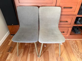 2 Fabric Padded Chairs