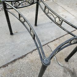 Metal/Glass Dining Table & Chairs
