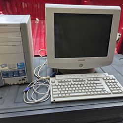 Vintage Sony Vaio Monitor PC Personal Computer Keyboard Antique 