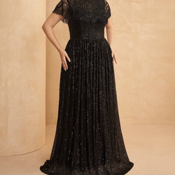 Shein women black evening dress size large