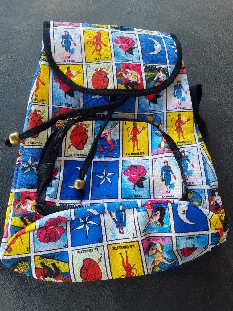 Mexican loteria backpack 