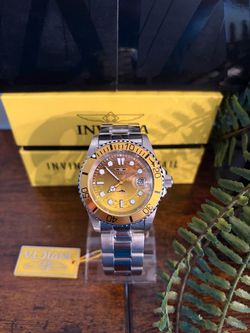 Invicta Pro Diver Watch Silver and yellow