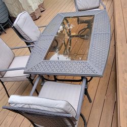 7 Piece Patio Table And Chair Set