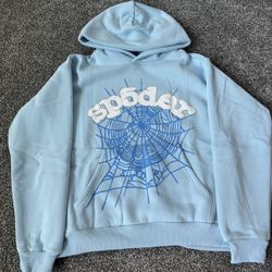 Sp5der hoodie blue