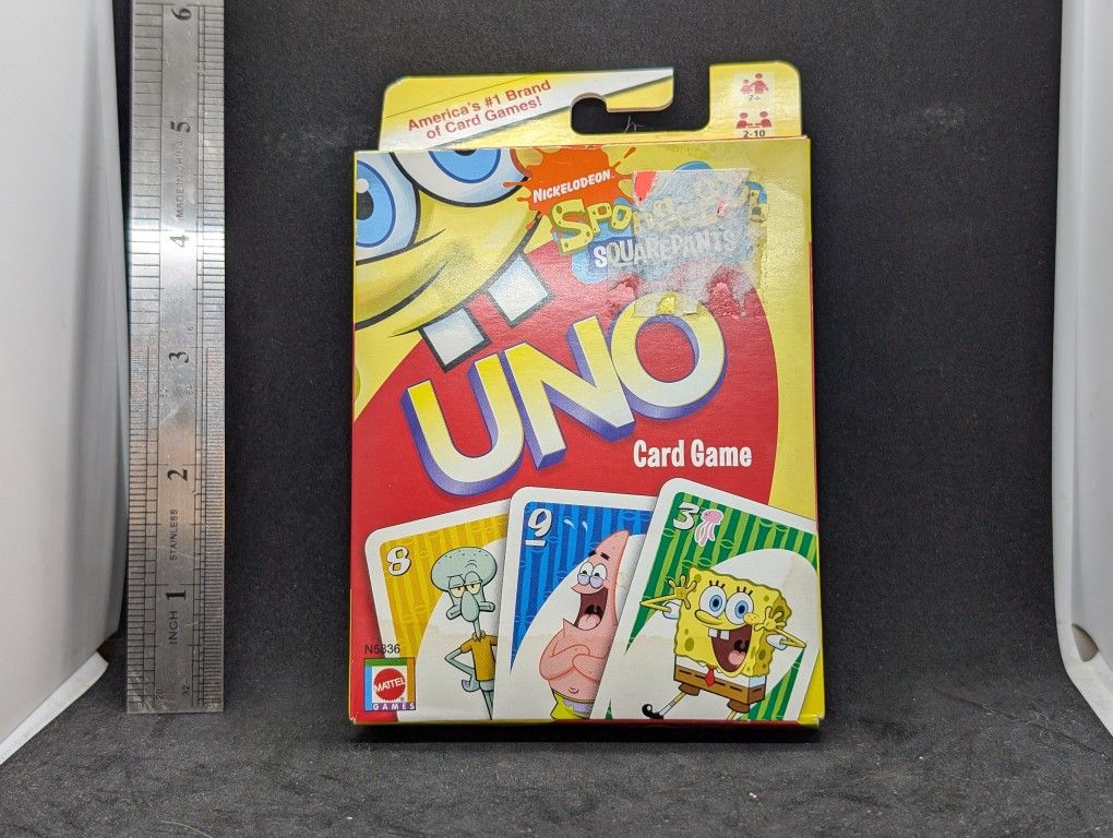 Nickelodeon SpongeBob Squarepants Uno Card Game 2008 NOS