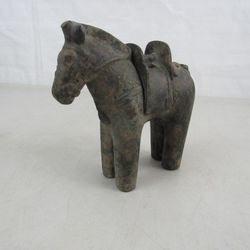 Japanese Elite Haniwa Cast Iron Horse Incense Burner Removable Saddle
