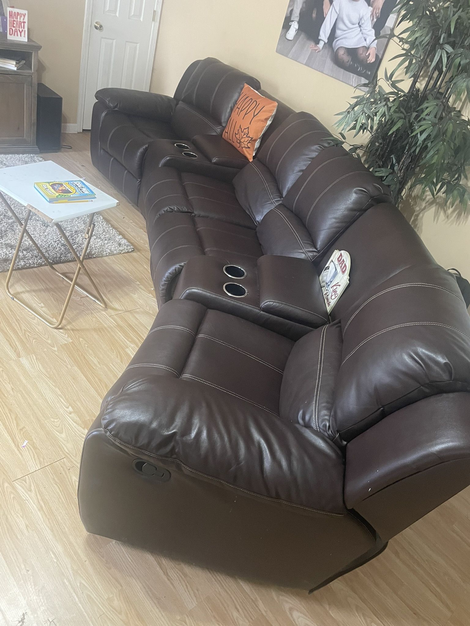 Brown Recliner Sofa