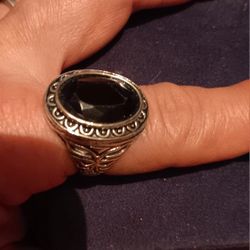 Sterling Silver Black Onyx Ring