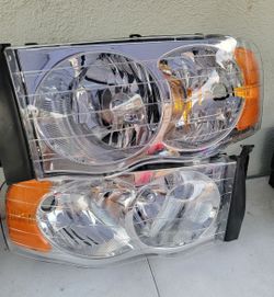 02-05 Dodge Ram Headlights Luces Micas Calaveras Faros Faroles Focos Headlamps
