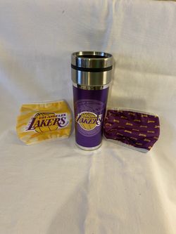 LA Lakers cup and face masks