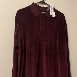 New Men’s Velour Shirt Size Large
