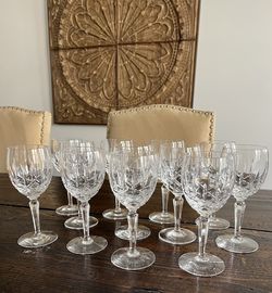 Gorham Lady Anne Crystal Wine Glasses - 12