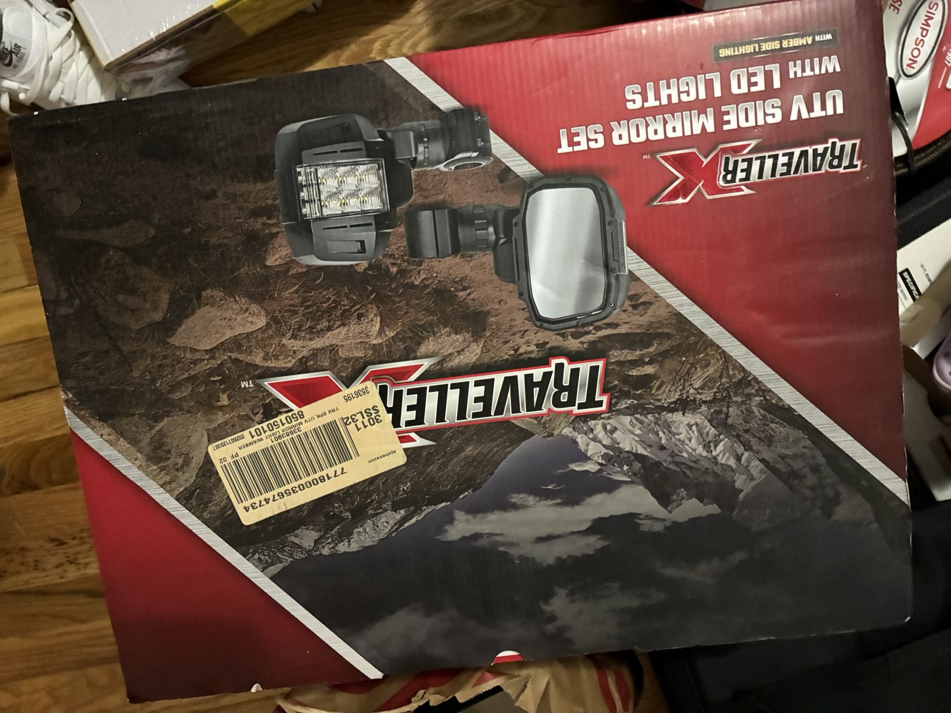 Traveller X 1600526 UTV Side Mirror Set w/ LED & Amber Side Lights 2200 Lumen