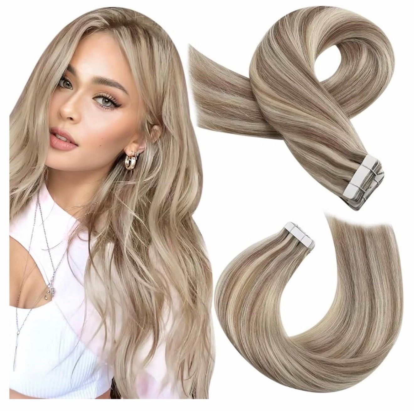 20 inches 50gr tape human hair extensions