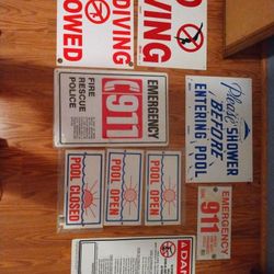 9 Pool Signs  Brand New Signs