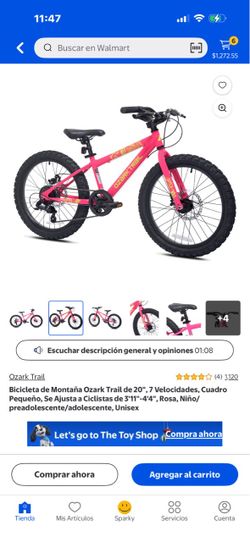 Bicicleta de montaña 20” 7 velocidades nueva