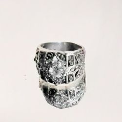 Sterling Silver Amythyst Ring Size 6