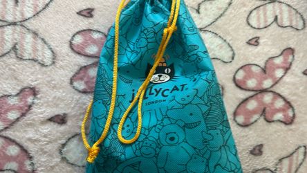 Jellycat London Teal Drawstring Gift Bag