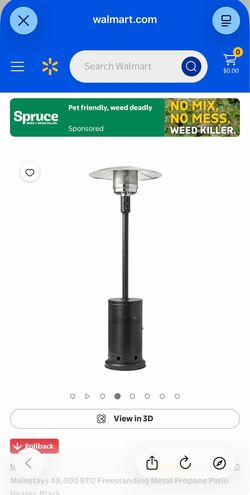 NEW Mainstays 7-Foot Patio Heater – Sealed in Box