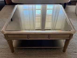 Light Gold Mirrored Coffee Table