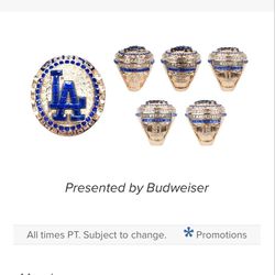 Dodgers Vs Twins 7:10pm Gametime Ring Giveaway 