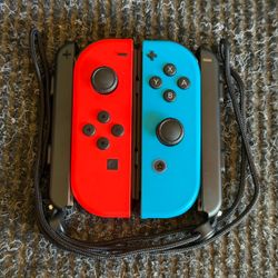 Nintendo Switch Red Blue Joycons with Straps