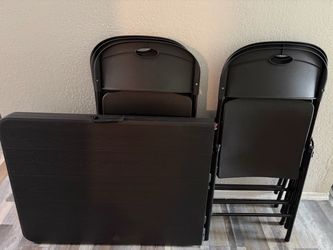 Folding table and chairs