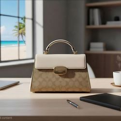 eliza top handle in signature canvas