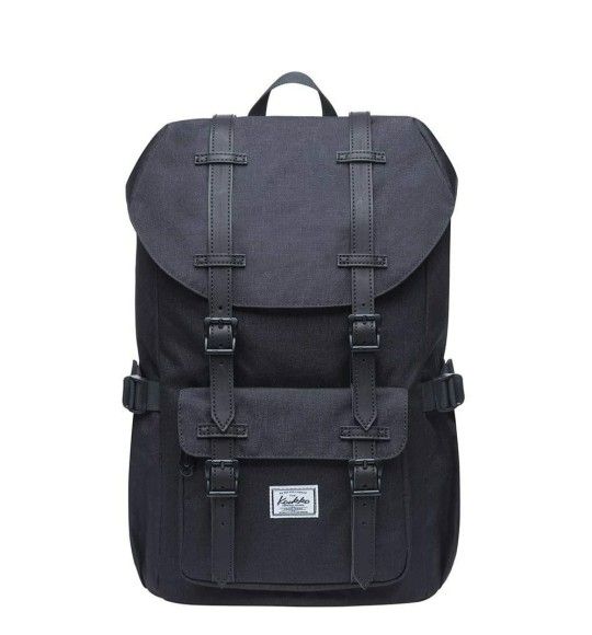 KAUKKO Laptop Outdoor Backpack, Traveling Rucksack Fits 15.6 Inch Laptop(5-6-Black[2PC])

