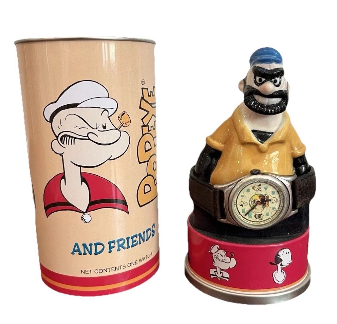 Fossil Watch Popeye Brutus Figurine Series Vintage 90s 1994 Never Worn