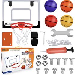 Mini Basketball Goal Net Kit with Balls Toys Kids Children Door