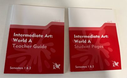 K12 Intermediate Art: World A Teacher Guide & Student Pages Semesters 1 & 2 Complete Set