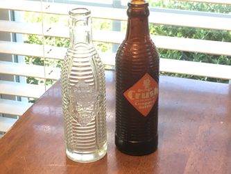 2 Vintage Orange Crush Bottles