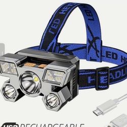 Flashlight on the Forehead Powerful Headlamp Led Rechargeable Mining Lamp High Power Led Flashlights