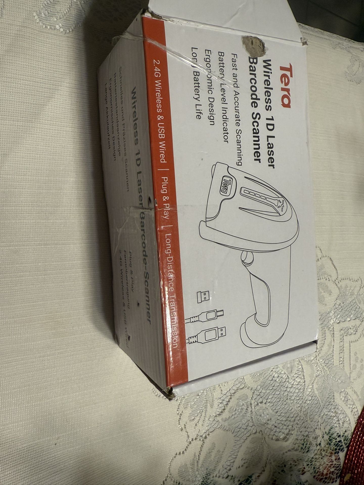 Wireless 1DLaser Barcode Scanner