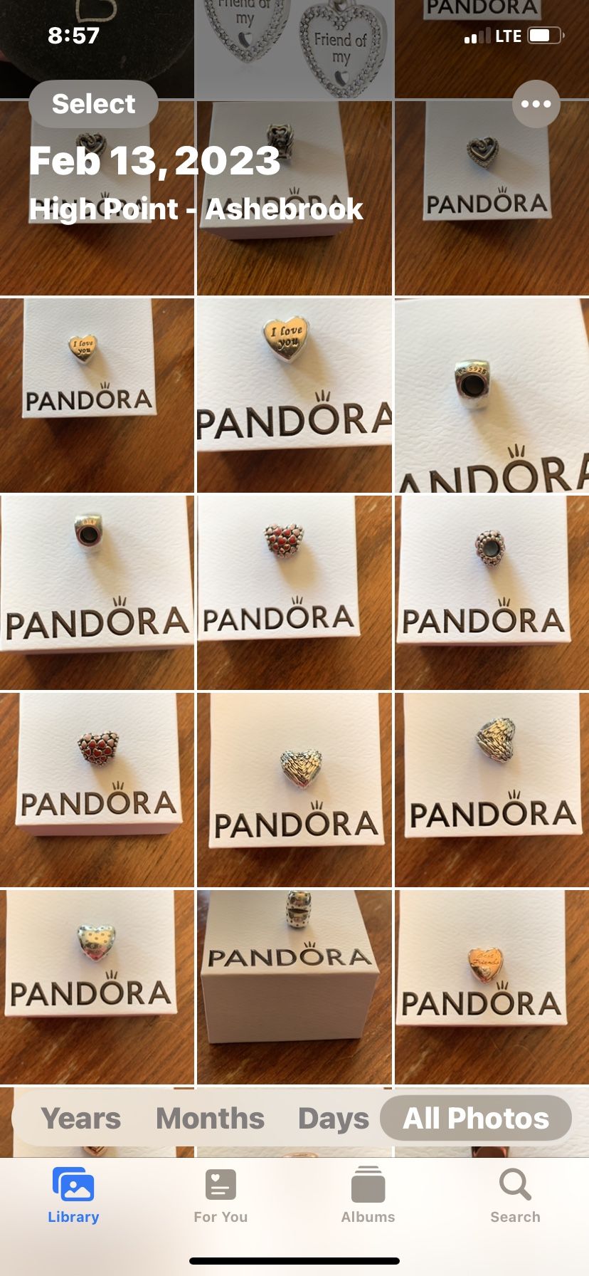 Authentic Pandora Charms. NEW