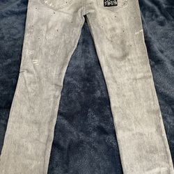 Ksubi Jeans Light Grey Size 30 With Sparkles 