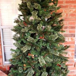 8.5ft Prelite Brookfeild Cashmere Fir Quick Set Clear Lights with ROTATING BASE only used once 