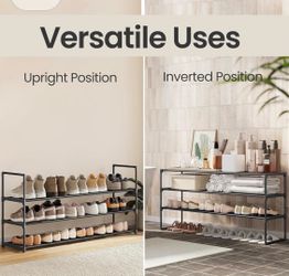 SONGMICS 3 tier  Metal Shoe Rack