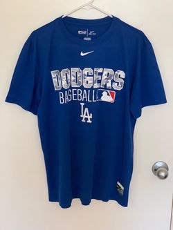 Nike Men LA Dodgers Baseball Blue Shirt Large. Polyester. Good Condition.