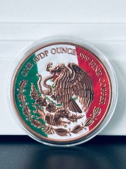 MEXICAN COIN 🇲🇽 1oz copper/ Cobre .999 pure