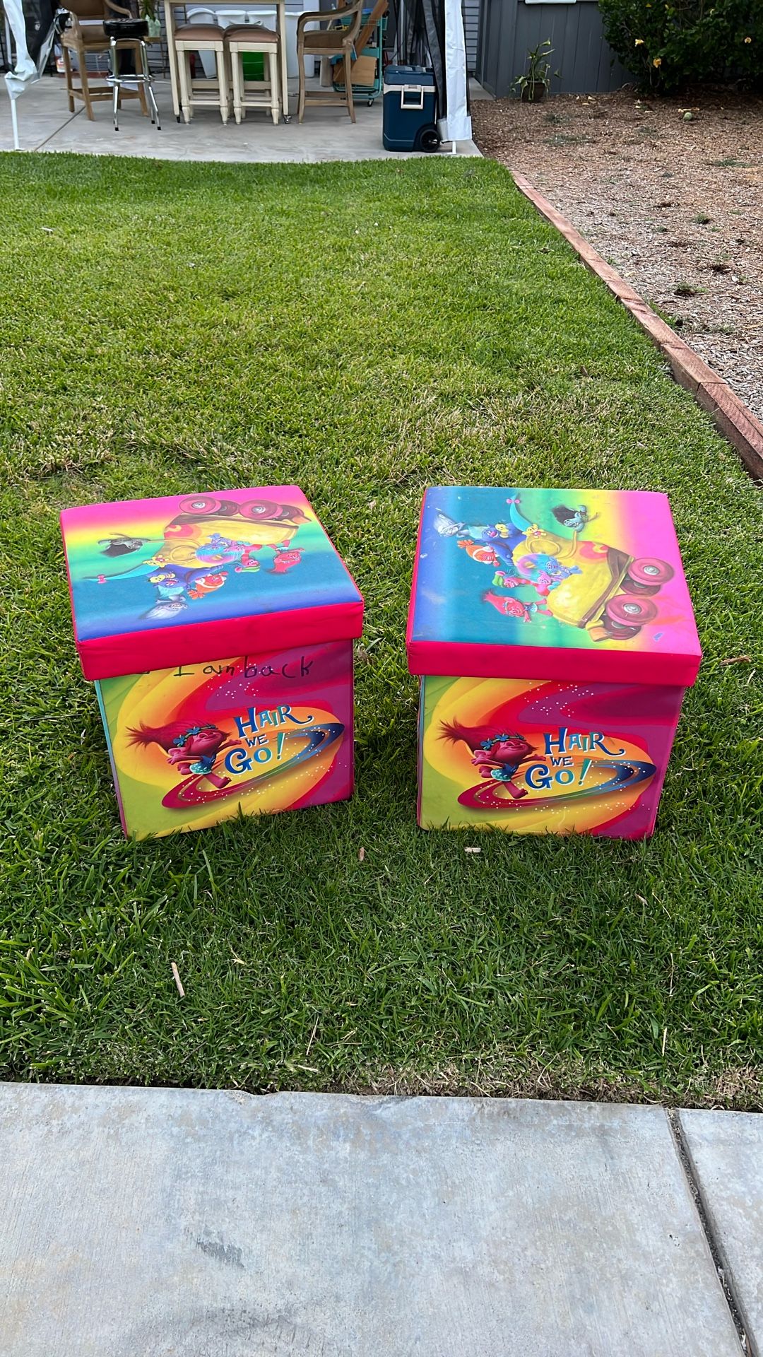 Troll Theme Padded Toy Box Cubbies