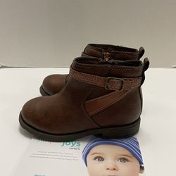  Brown Leather Toddler Girls Boots