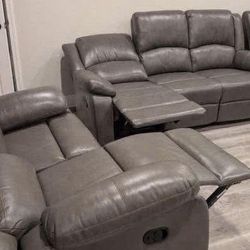 New 3 Piece Recliner Couch Set / Free Delivery 