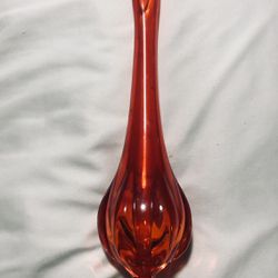 Vintage Viking Amberina Swung Vase