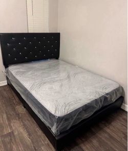 (NEW IN BOX)Black Bed Frame  available in Full & Queen Size